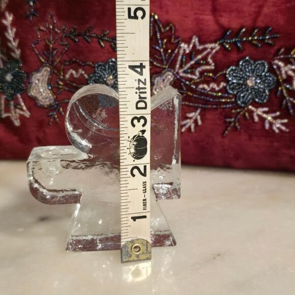 Vintage Wiesenthal hutte MCM German Clear Glass Angel Christmas Candle Holder - Picture 7 of 8